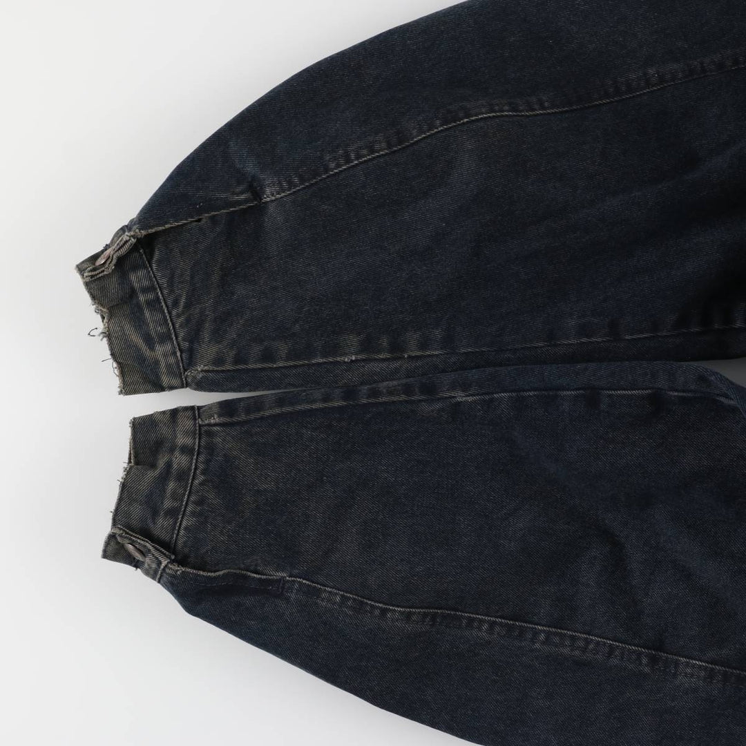 Marlboro Leisure Wear Black Denim Boa Jacket, Men's Size XL, Vintage cotton black type Vintage Second Hand