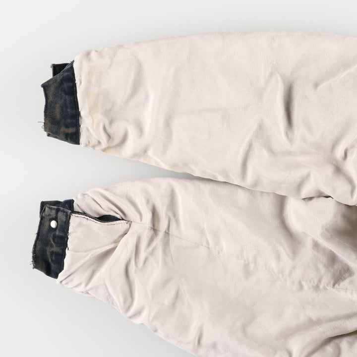 Marlboro Leisure Wear Black Denim Boa Jacket, Men's Size XL, Vintage cotton black type Vintage Second Hand