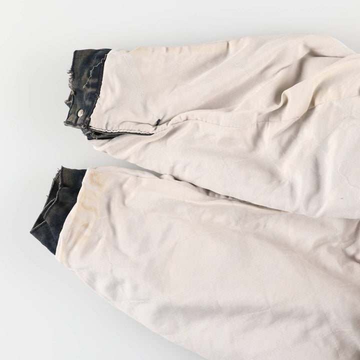 Marlboro Leisure Wear Black Denim Boa Jacket, Men's Size XL, Vintage cotton black type Vintage Second Hand