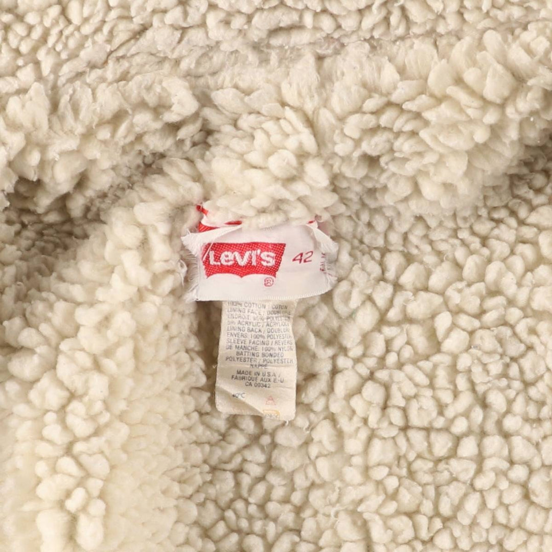 Vintage 1970'S Levi's padded denim jacket with orange tab, made in the USA, size L. cotton blue type Vintage Second Hand