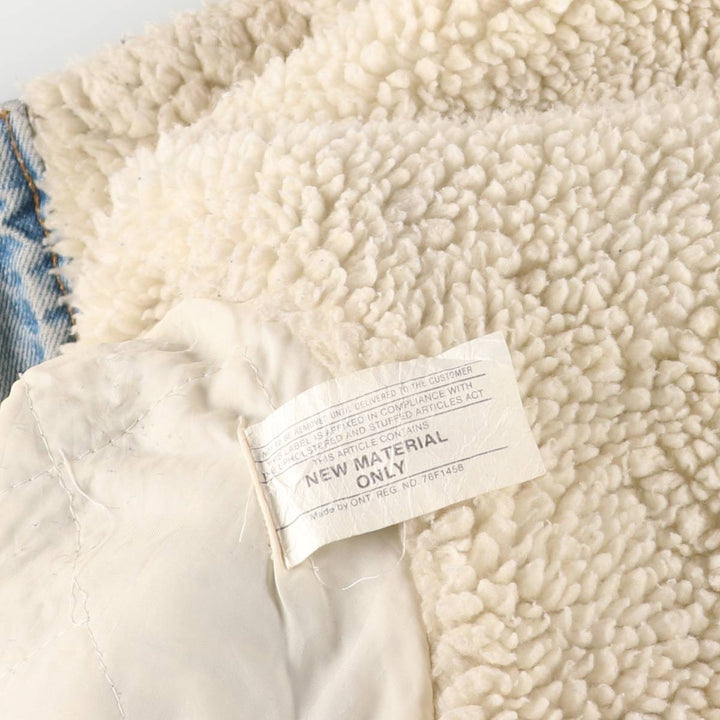 Vintage 1970'S Levi's padded denim jacket with orange tab, made in the USA, size L. cotton blue type Vintage Second Hand