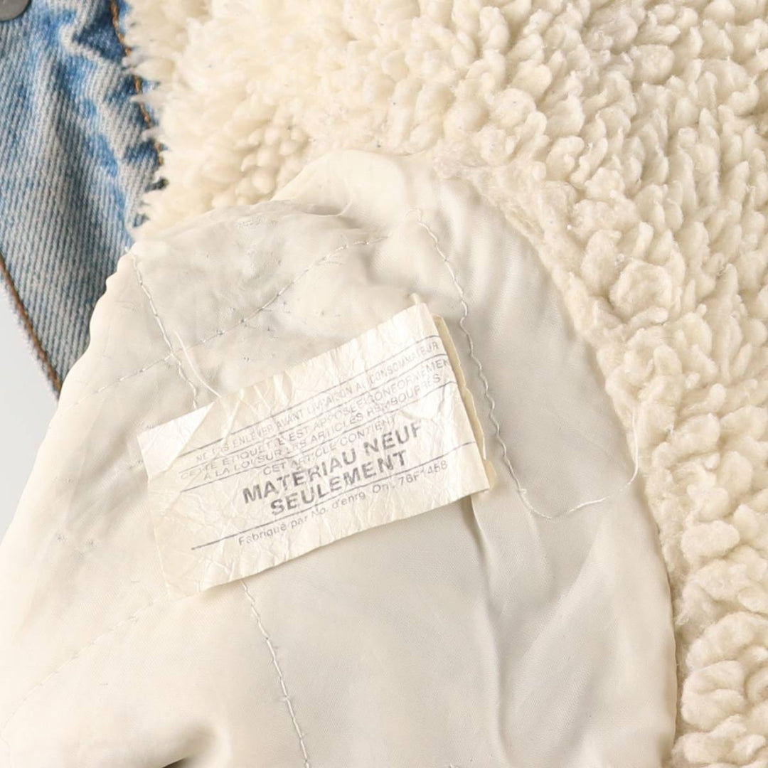 Vintage 1970'S Levi's padded denim jacket with orange tab, made in the USA, size L. cotton blue type Vintage Second Hand