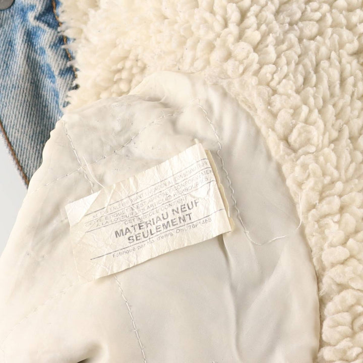 Vintage 1970'S Levi's padded denim jacket with orange tab, made in the USA, size L. cotton blue type Vintage Second Hand