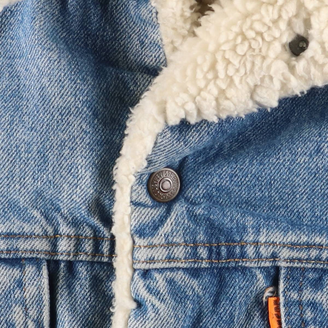 Vintage 1970'S Levi's padded denim jacket with orange tab, made in the USA, size L. cotton blue type Vintage Second Hand