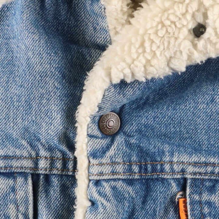 Vintage 1970'S Levi's padded denim jacket with orange tab, made in the USA, size L. cotton blue type Vintage Second Hand