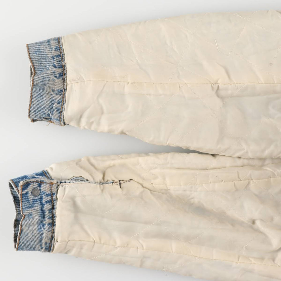 Vintage 1970'S Levi's padded denim jacket with orange tab, made in the USA, size L. cotton blue type Vintage Second Hand