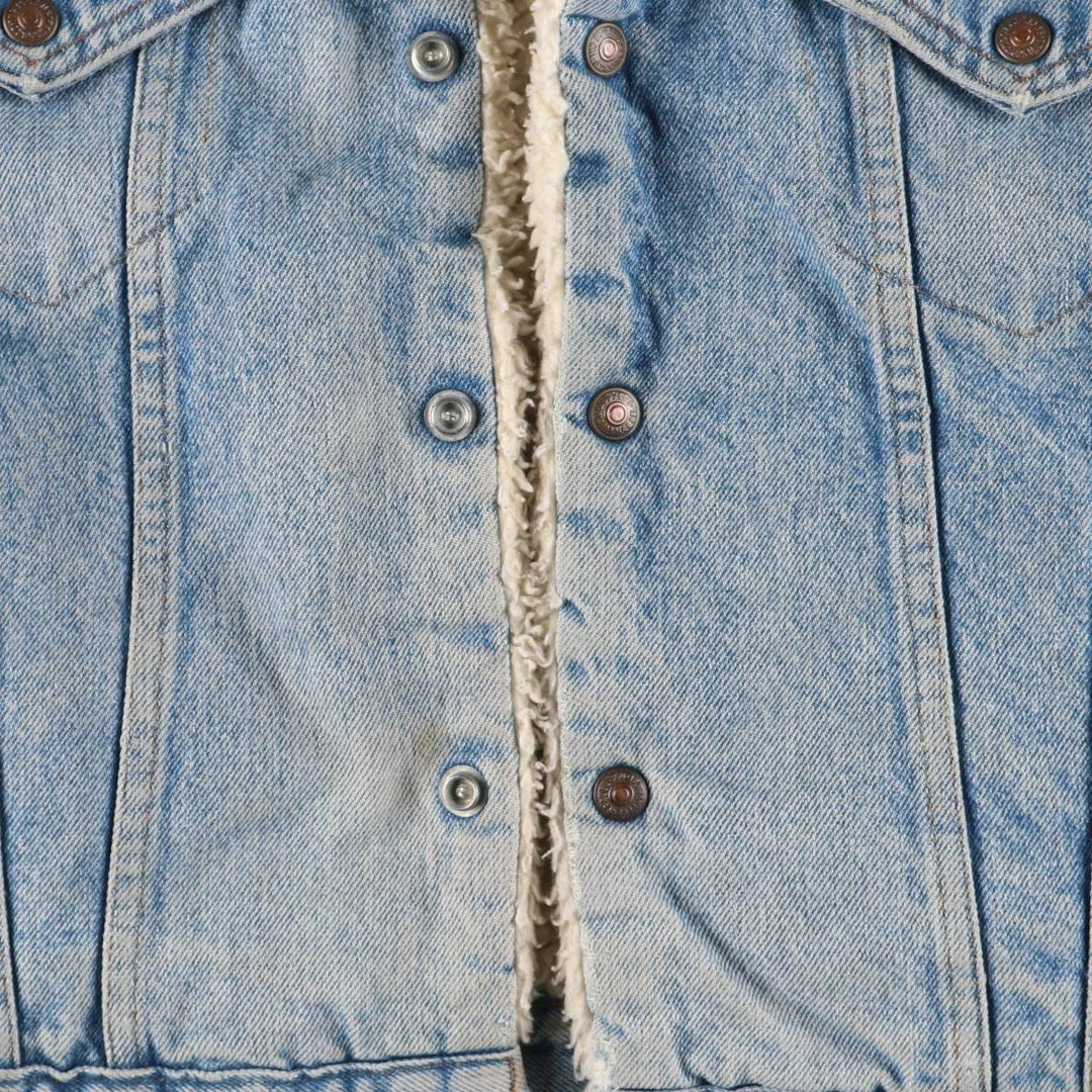 Vintage 1970'S Levi's padded denim jacket with orange tab, made in the USA, size L. cotton blue type Vintage Second Hand