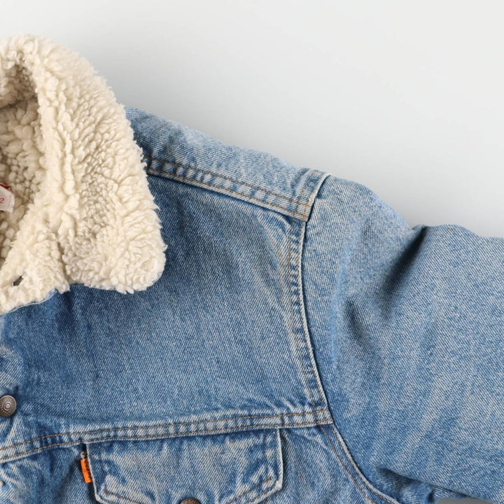 Vintage 1970'S Levi's padded denim jacket with orange tab, made in the USA, size L. cotton blue type Vintage Second Hand