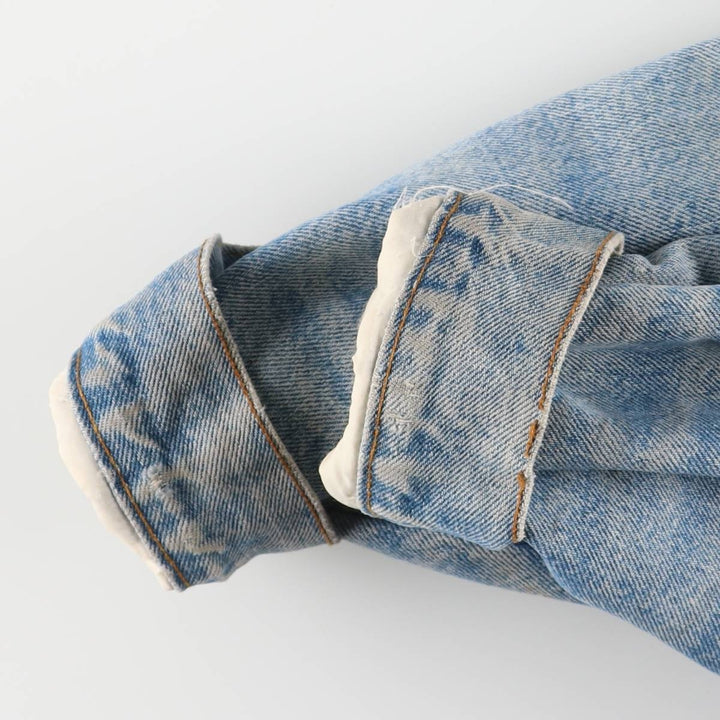 Vintage 1970'S Levi's padded denim jacket with orange tab, made in the USA, size L. cotton blue type Vintage Second Hand