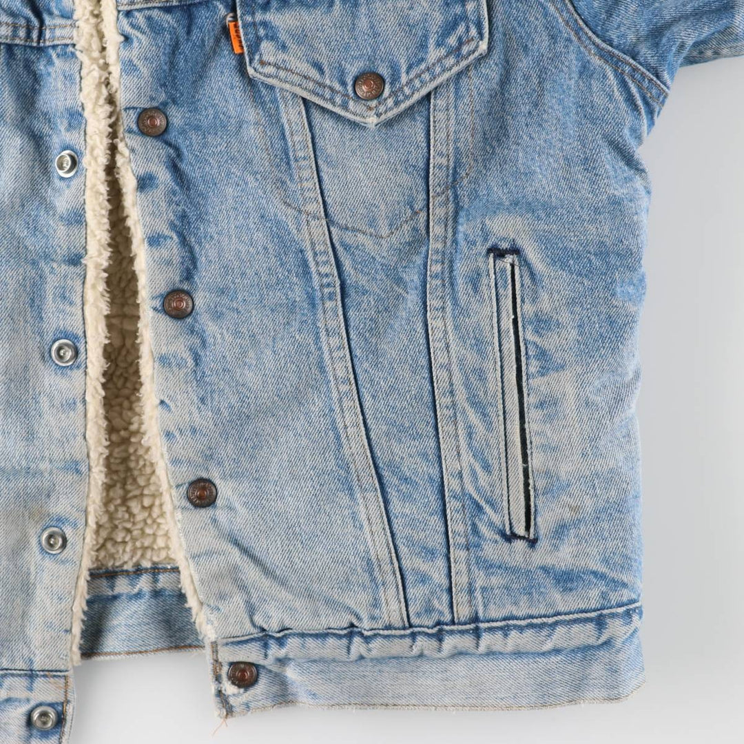 Vintage 1970'S Levi's padded denim jacket with orange tab, made in the USA, size L. cotton blue type Vintage Second Hand