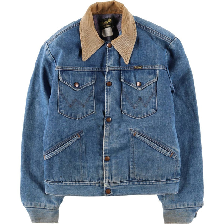 Vintage 1980'S Wrangler NO-FAULT DENIMS padded denim jacket, made in the USA, size M. cotton blue type Vintage Second Hand