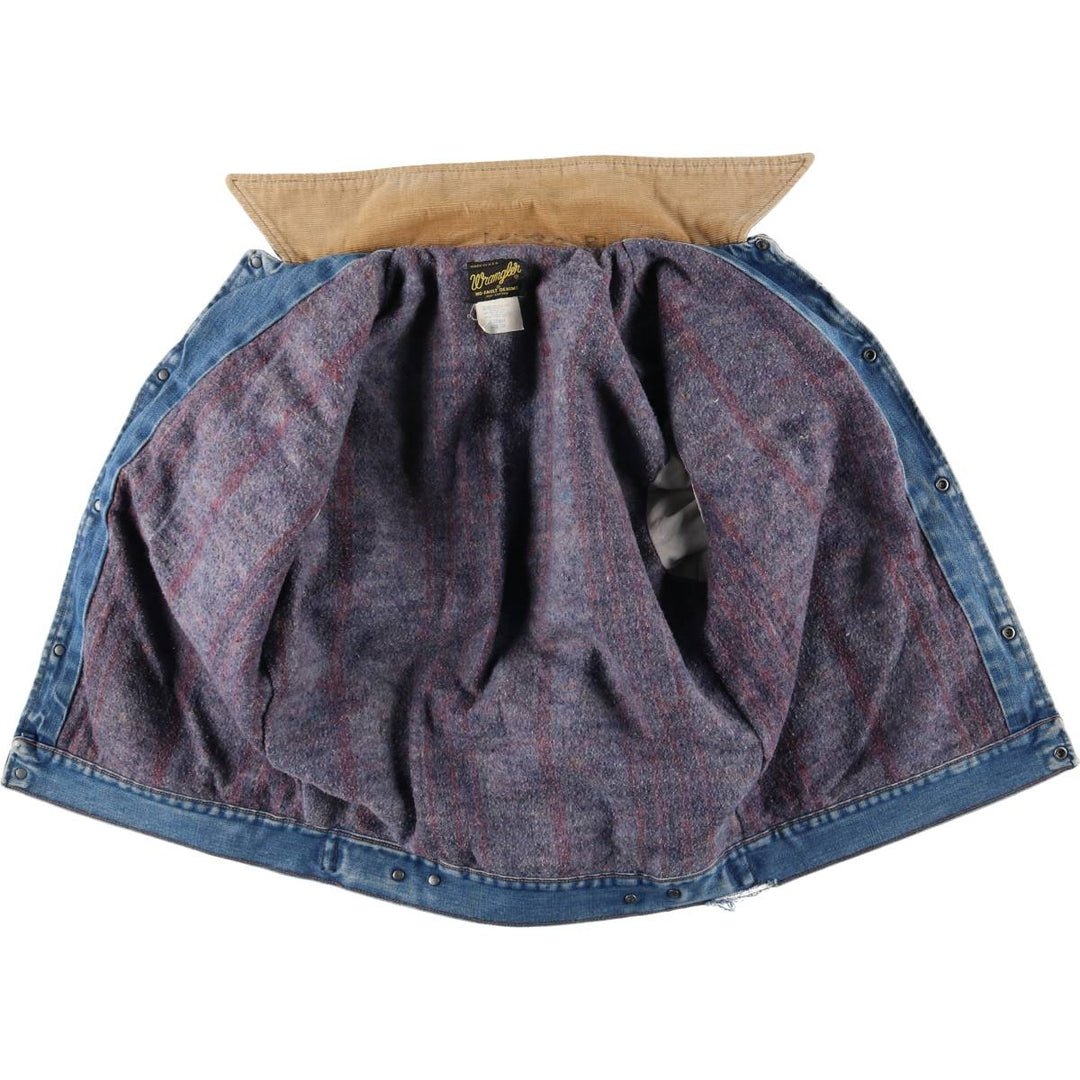 Vintage 1980'S Wrangler NO-FAULT DENIMS padded denim jacket, made in the USA, size M. cotton blue type Vintage Second Hand