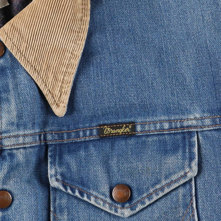 Vintage 1980'S Wrangler NO-FAULT DENIMS padded denim jacket, made in the USA, size M. cotton blue type Vintage Second Hand