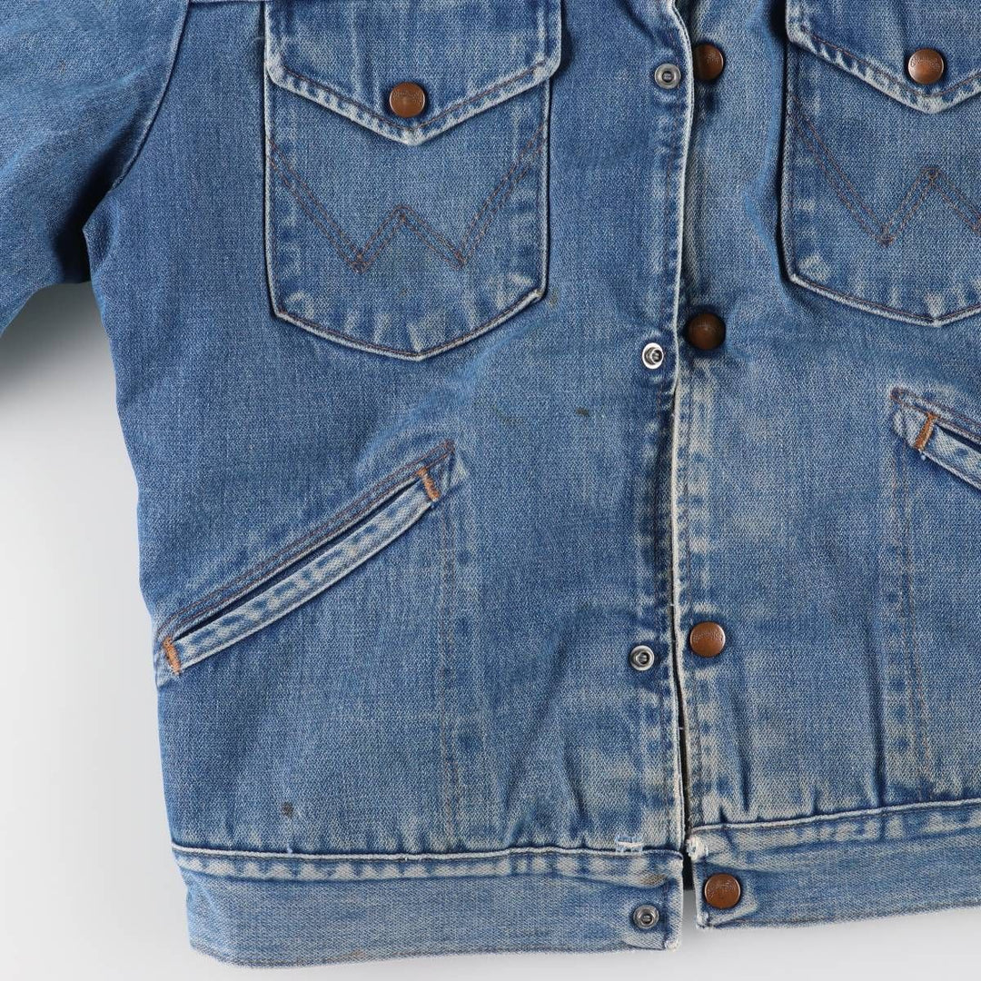 Vintage 1980'S Wrangler NO-FAULT DENIMS padded denim jacket, made in the USA, size M. cotton blue type Vintage Second Hand