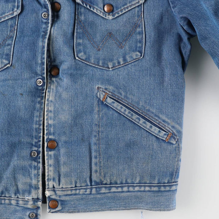 Vintage 1980'S Wrangler NO-FAULT DENIMS padded denim jacket, made in the USA, size M. cotton blue type Vintage Second Hand