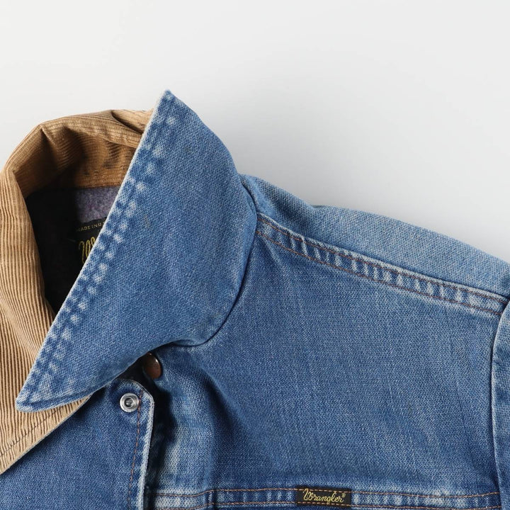 Vintage 1980'S Wrangler NO-FAULT DENIMS padded denim jacket, made in the USA, size M. cotton blue type Vintage Second Hand