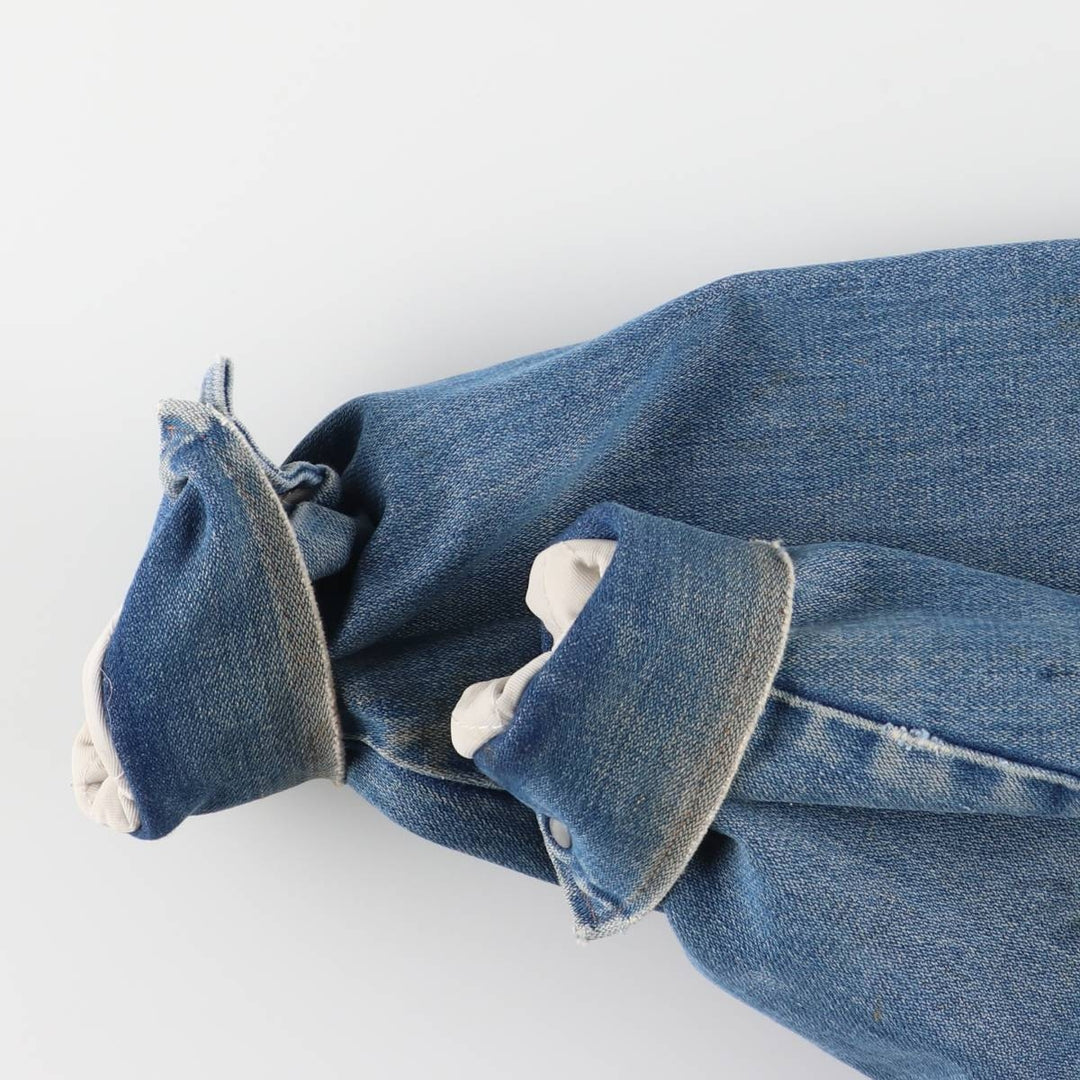 Vintage 1980'S Wrangler NO-FAULT DENIMS padded denim jacket, made in the USA, size M. cotton blue type Vintage Second Hand