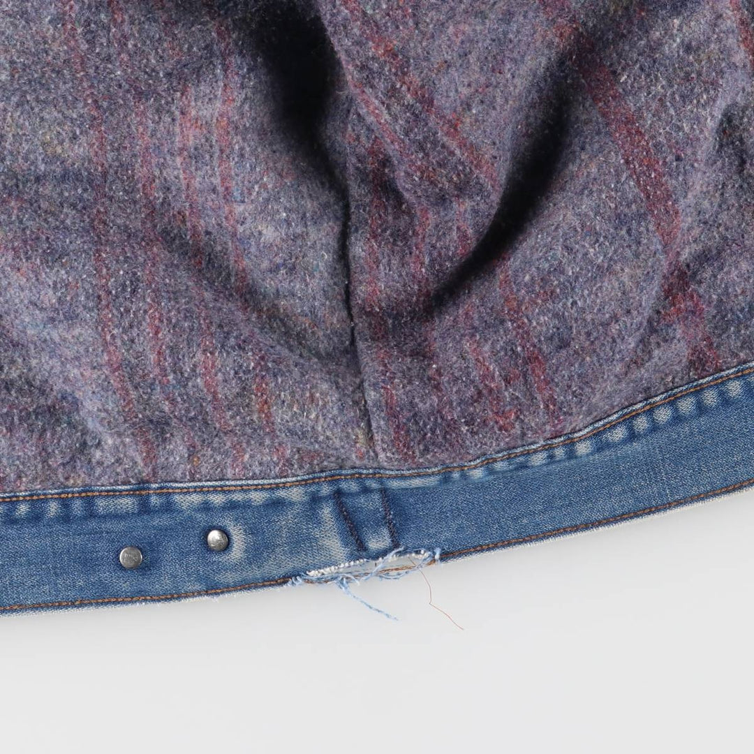 Vintage 1980'S Wrangler NO-FAULT DENIMS padded denim jacket, made in the USA, size M. cotton blue type Vintage Second Hand