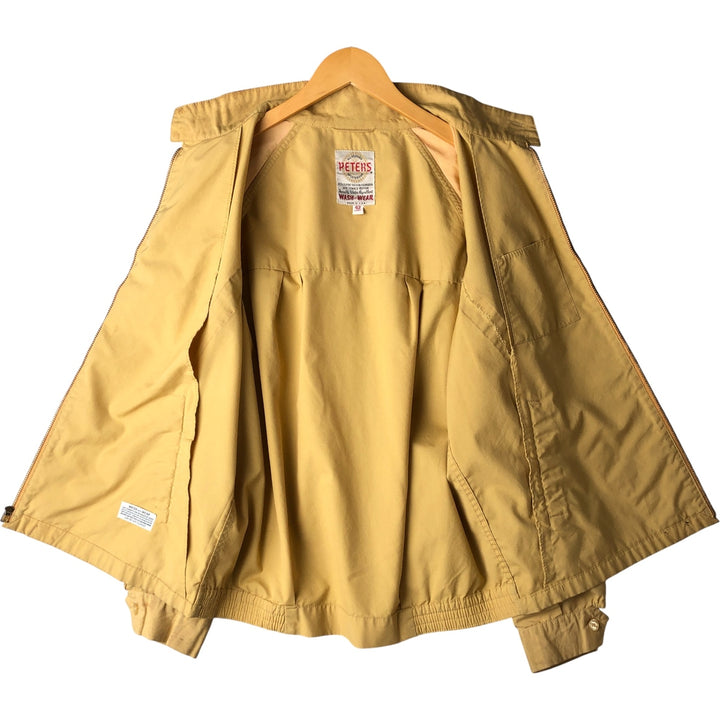 Vintage 60s-70'S PETERS Harrington Swing Jacket, Made in USA, Men's Size Medium Dacron Polyester ocher yellow type Vintage Second Hand