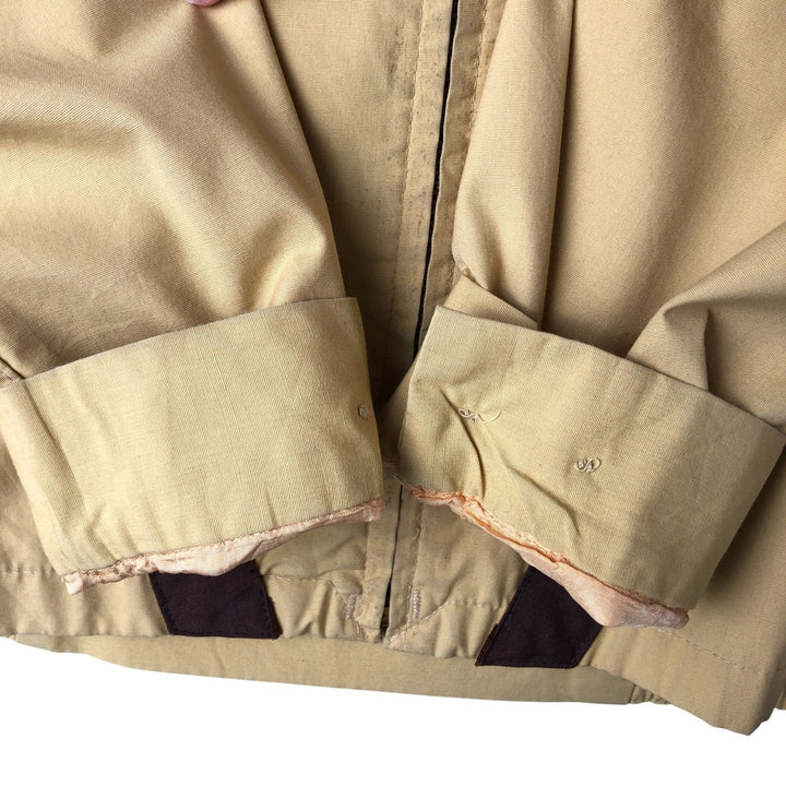 Vintage 60s-70'S PETERS Harrington Swing Jacket, Made in USA, Men's Size Medium Dacron Polyester ocher yellow type Vintage Second Hand
