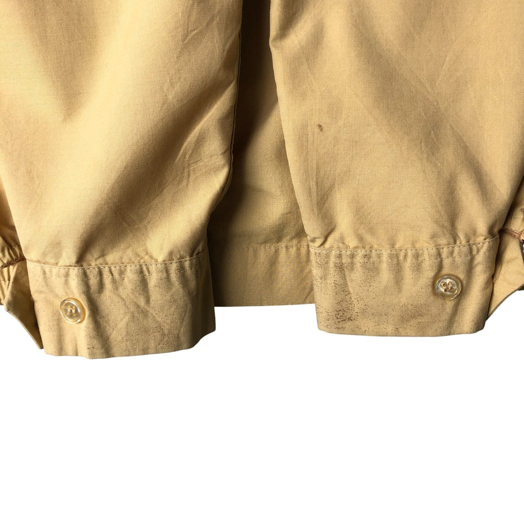 Vintage 60s-70'S PETERS Harrington Swing Jacket, Made in USA, Men's Size Medium Dacron Polyester ocher yellow type Vintage Second Hand