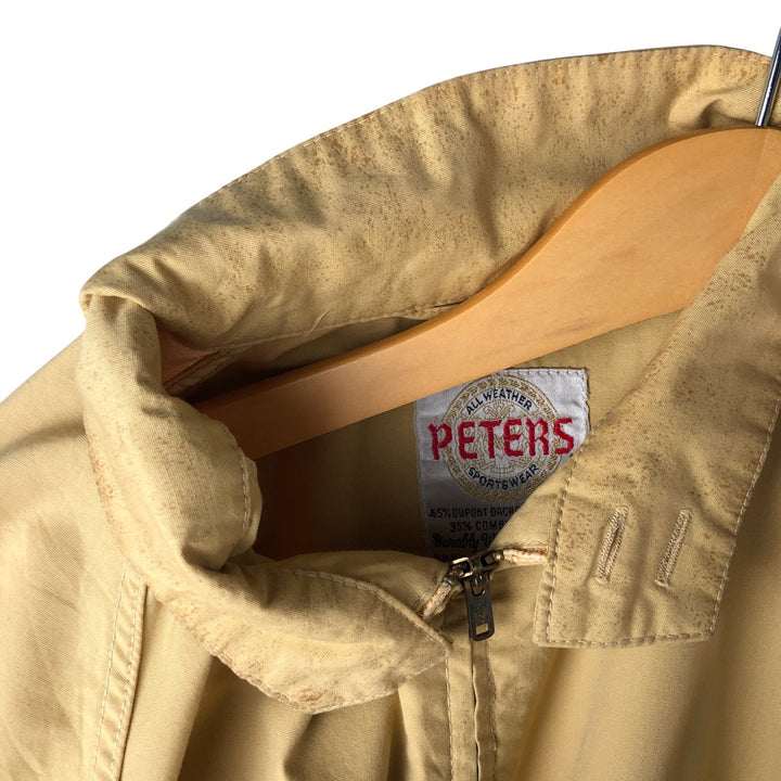 Vintage 60s-70'S PETERS Harrington Swing Jacket, Made in USA, Men's Size Medium Dacron Polyester ocher yellow type Vintage Second Hand