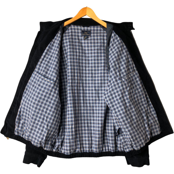 Brooks Brothers 346 Corduroy Harrington Jacket, Swing Top, Men's XXL cotton navy blue type Vintage Second Hand