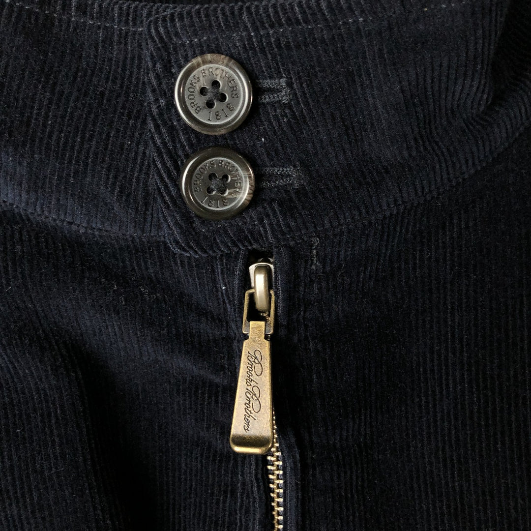 Brooks Brothers 346 Corduroy Harrington Jacket, Swing Top, Men's XXL cotton navy blue type Vintage Second Hand