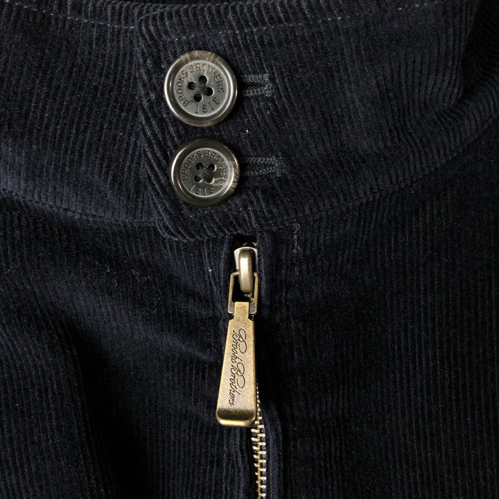 Brooks Brothers 346 Corduroy Harrington Jacket, Swing Top, Men's XXL cotton navy blue type Vintage Second Hand