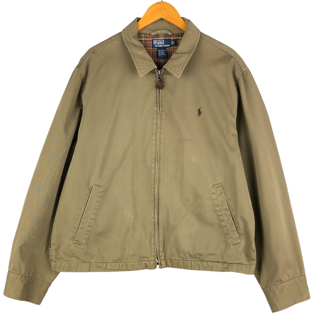 Ralph Lauren POLO by Ralph Lauren Swing Top Sports Jacket Men's XL cotton Khaki type Vintage Second Hand