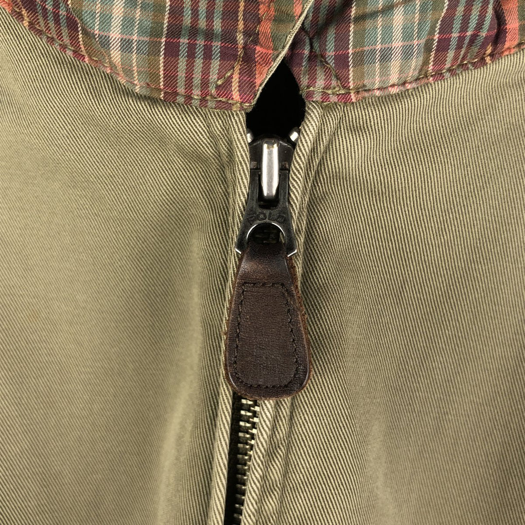 Ralph Lauren POLO by Ralph Lauren Swing Top Sports Jacket Men's XL cotton Khaki type Vintage Second Hand