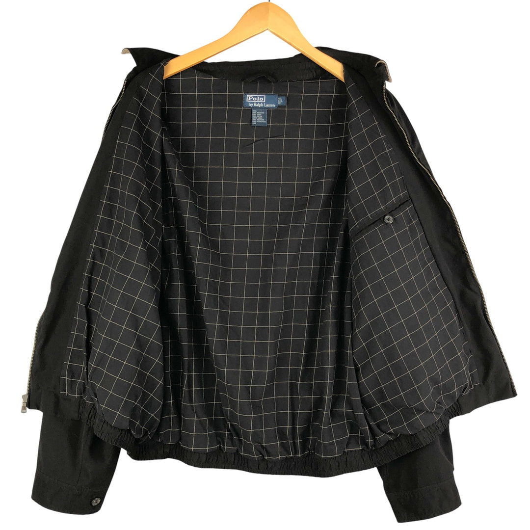 Ralph Lauren POLO by Ralph Lauren Swing Top Sports Jacket Men's L size polyester black type Vintage Second Hand