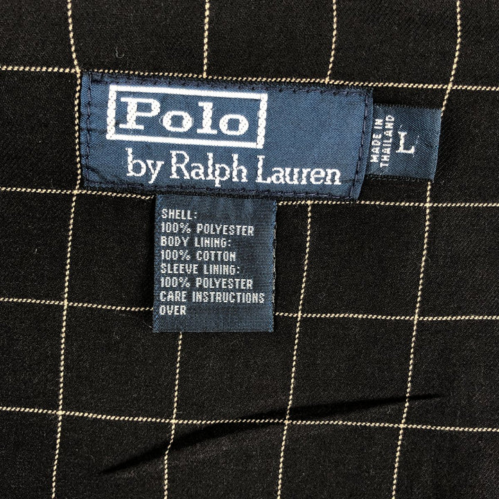 Ralph Lauren POLO by Ralph Lauren Swing Top Sports Jacket Men's L size polyester black type Vintage Second Hand
