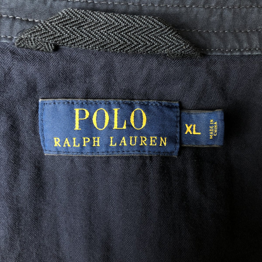 Ralph Lauren POLO RALPH LAUREN Swing Top Sports Jacket Men's XL cotton navy blue type Vintage Second Hand