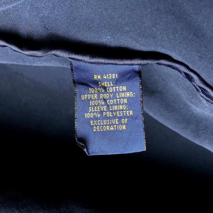 Ralph Lauren POLO RALPH LAUREN Swing Top Sports Jacket Men's XL cotton navy blue type Vintage Second Hand