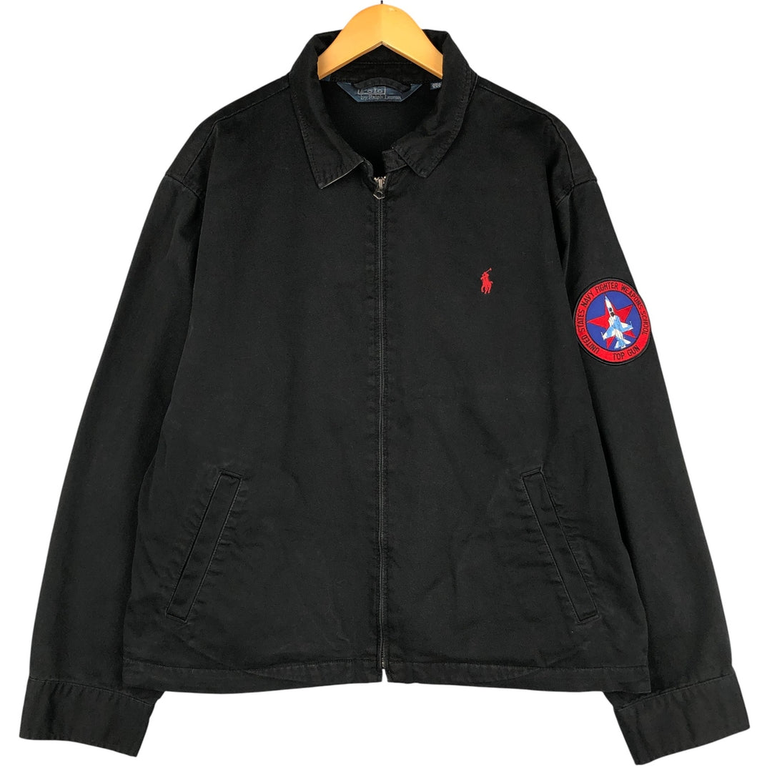 Ralph Lauren POLO by Ralph Lauren Swing Top Sports Jacket Men's XXL cotton black type Vintage Second Hand