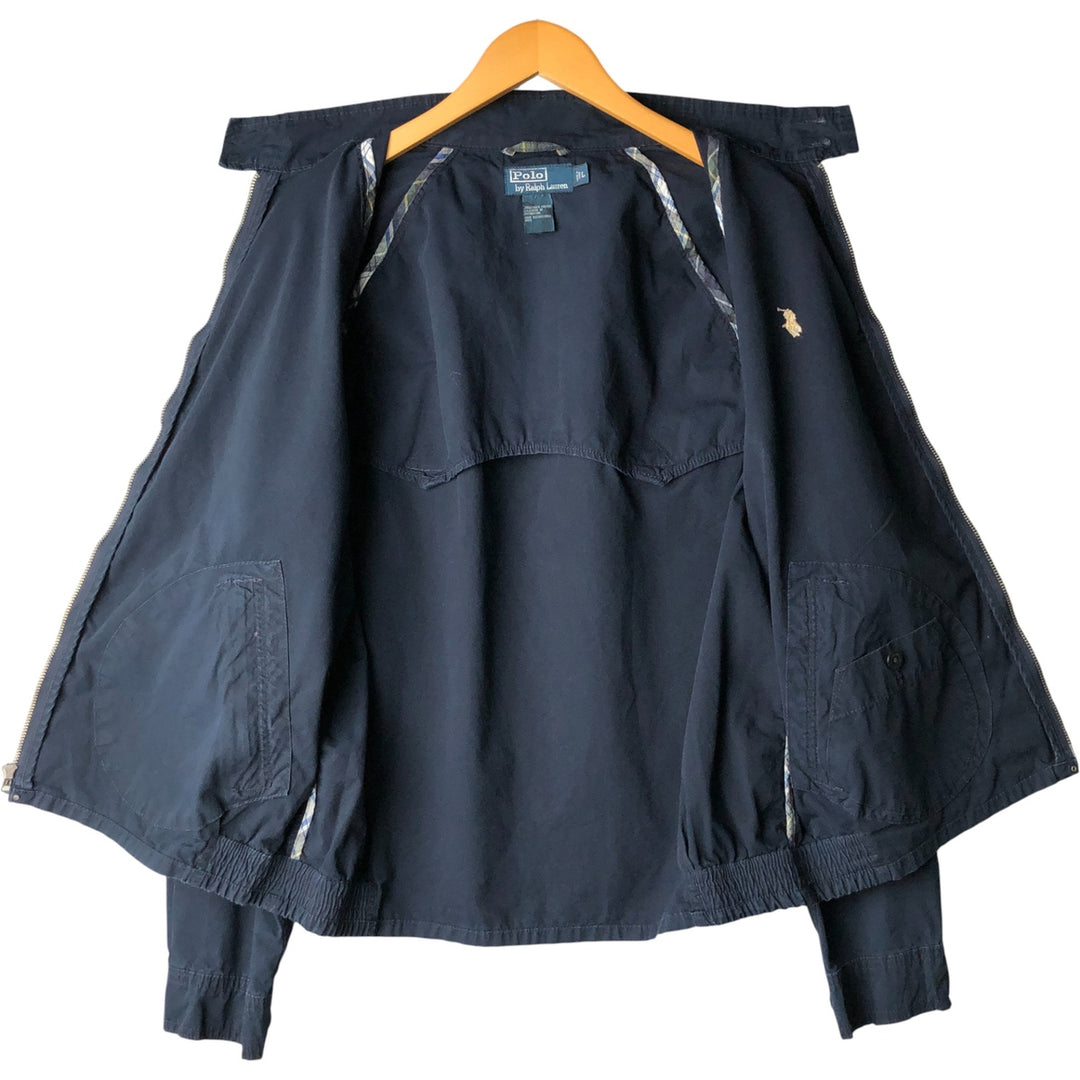Ralph Lauren POLO by Ralph Lauren Harrington Jacket Swing Top Men's L size cotton navy blue type Vintage Second Hand