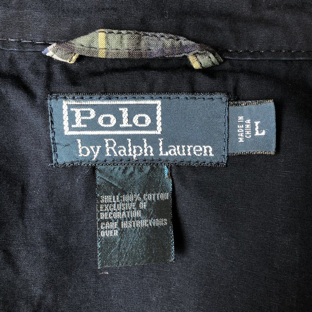 Ralph Lauren POLO by Ralph Lauren Harrington Jacket Swing Top Men's L size cotton navy blue type Vintage Second Hand