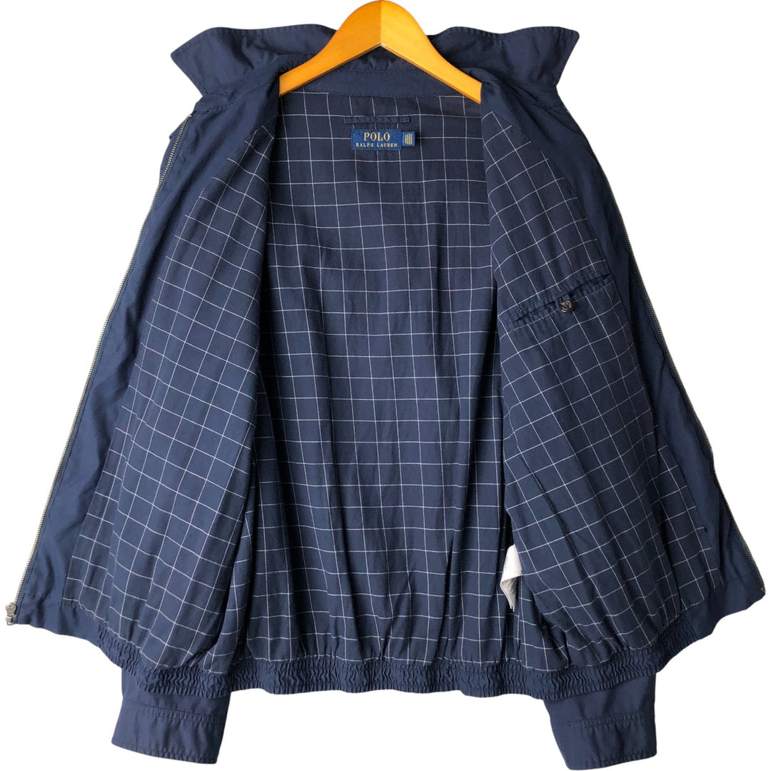 Ralph Lauren POLO RALPH LAUREN Swing Top Sports Jacket Men's L size polyester black type Vintage Second Hand