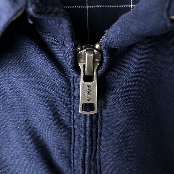 Ralph Lauren POLO RALPH LAUREN Swing Top Sports Jacket Men's L size polyester black type Vintage Second Hand