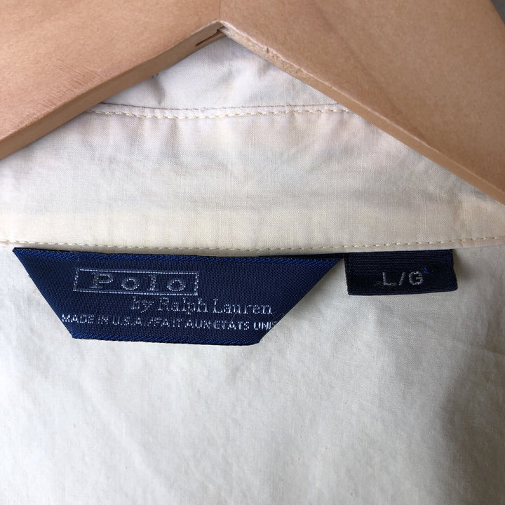 90'S Polo by Ralph Lauren swing top sports jacket, made in the USA, men's size L, vintage cotton yellow type Vintage Second Hand