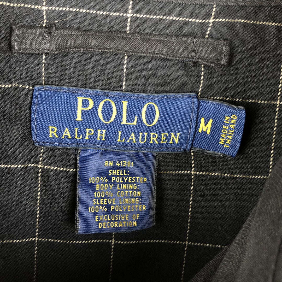Ralph Lauren POLO RALPH LAUREN Swing Top Sports Jacket Men's M polyester black type Vintage Second Hand
