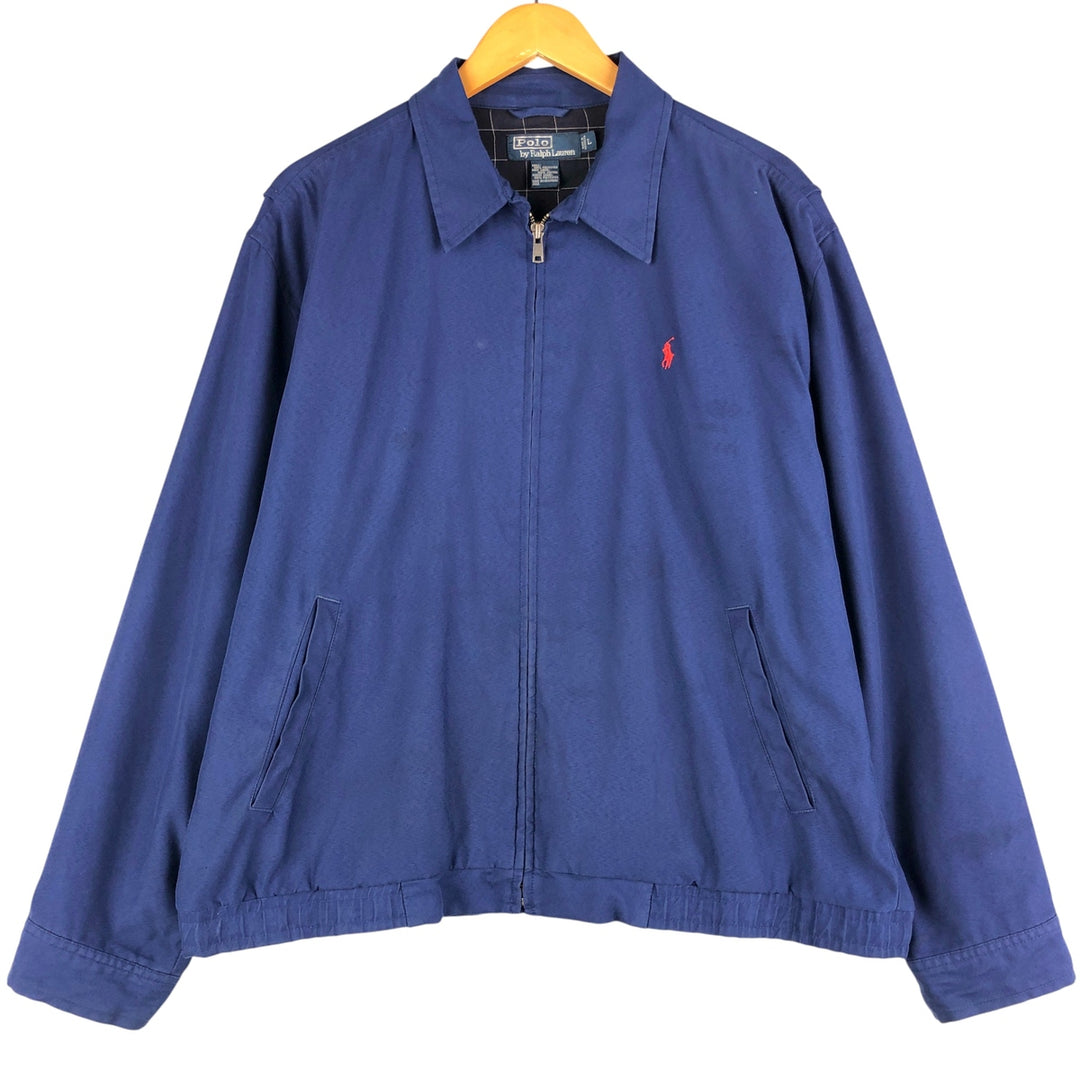 Ralph Lauren POLO by Ralph Lauren Swing Top Sports Jacket Men's L size polyester blue type Vintage Second Hand