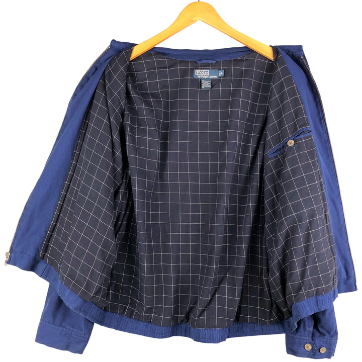 Ralph Lauren POLO by Ralph Lauren Swing Top Sports Jacket Men's L size polyester blue type Vintage Second Hand