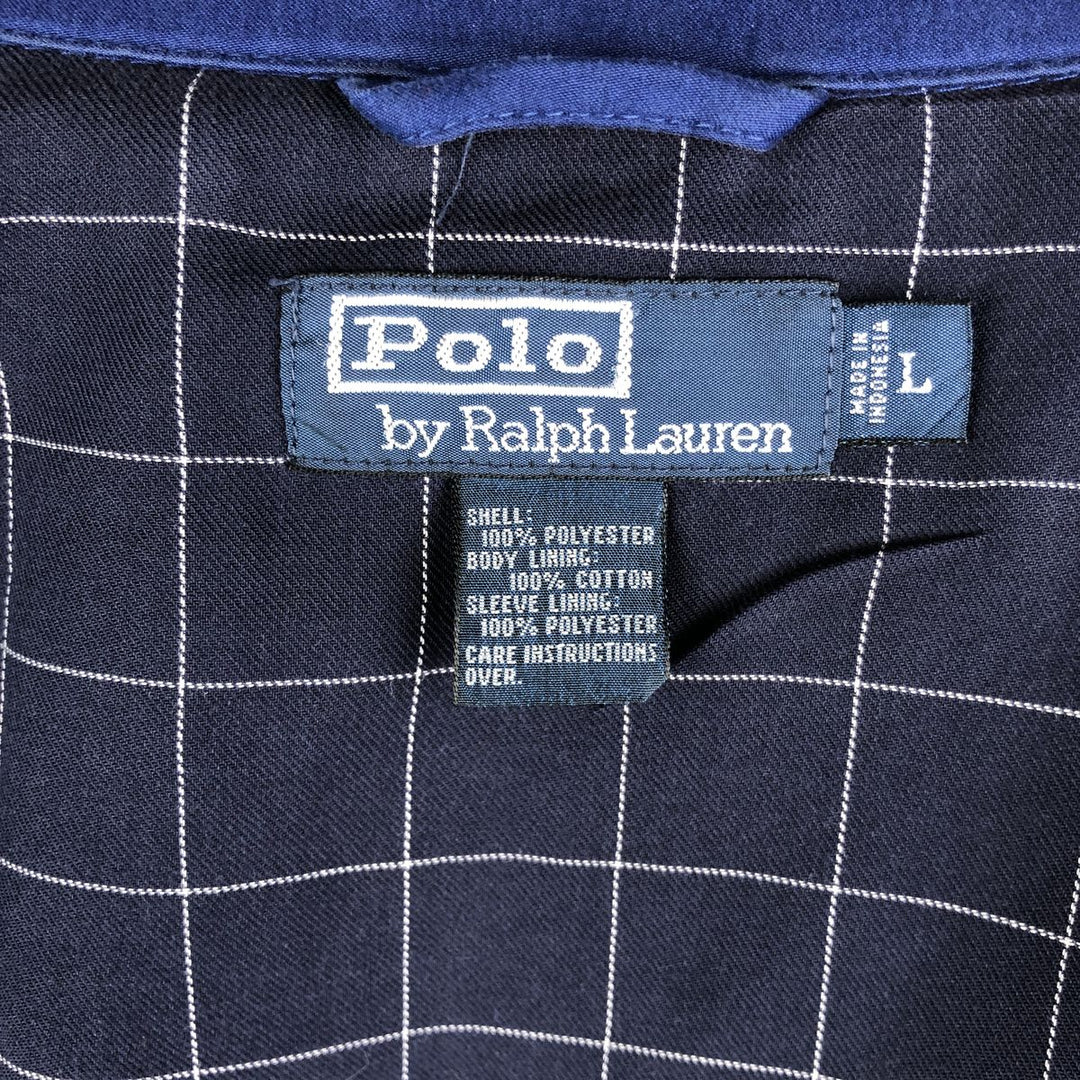 Ralph Lauren POLO by Ralph Lauren Swing Top Sports Jacket Men's L size polyester blue type Vintage Second Hand