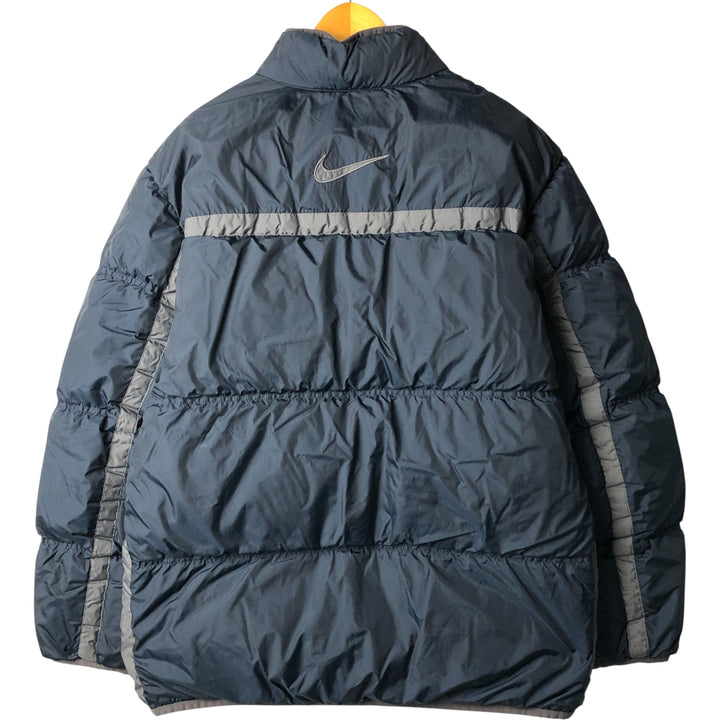2000'S Nike Down Jacket, Men's XL polyester navy blue type Vintage Second Hand