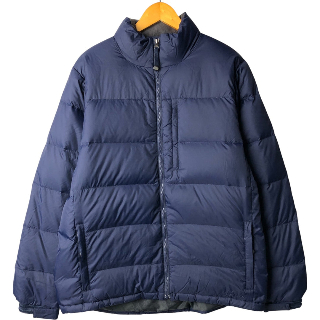 LLBean Ripstop Goose Down Jacket, Men's Size M Nylon navy blue type Vintage Second Hand