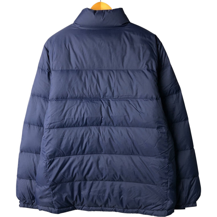 LLBean Ripstop Goose Down Jacket, Men's Size M Nylon navy blue type Vintage Second Hand
