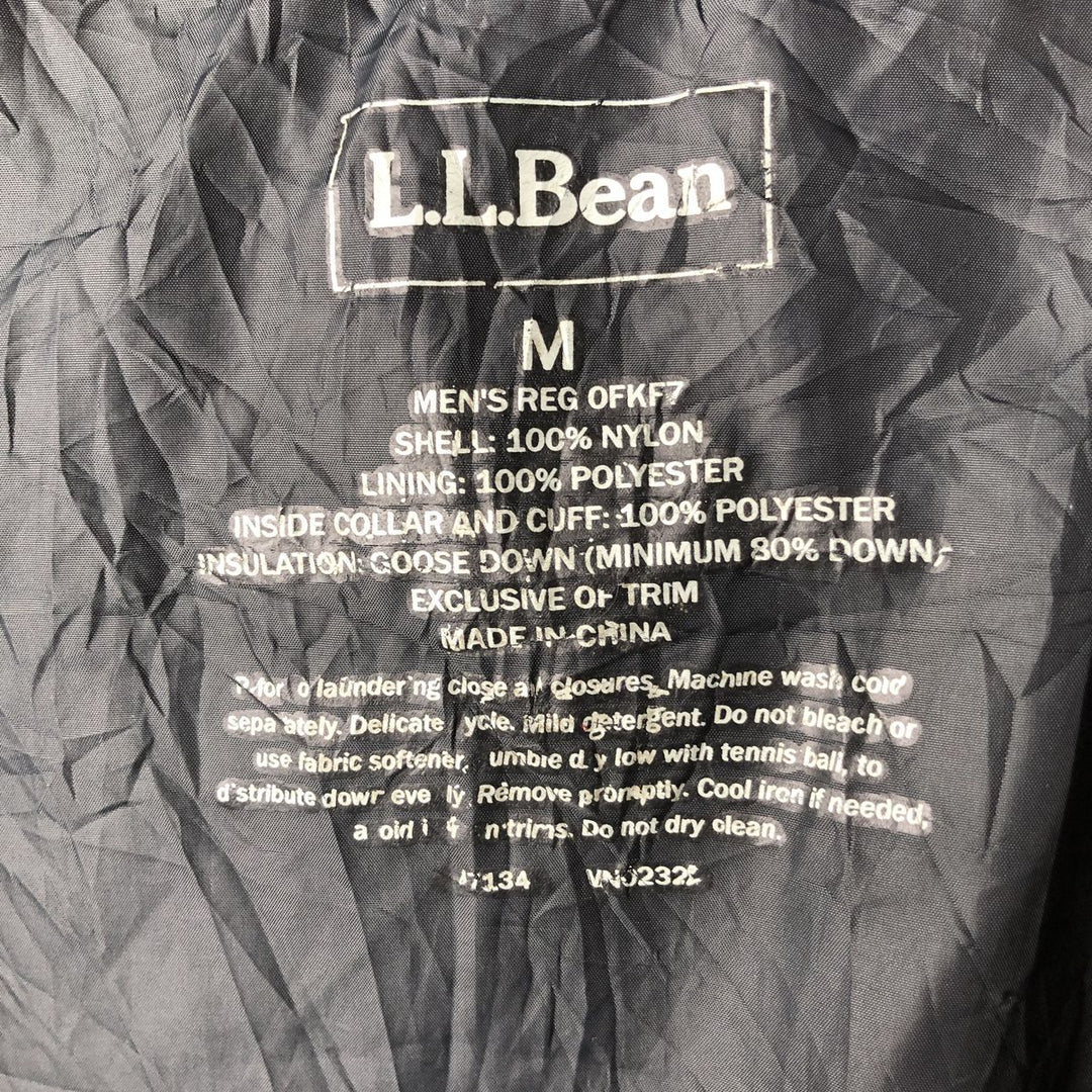 LLBean Ripstop Goose Down Jacket, Men's Size M Nylon navy blue type Vintage Second Hand