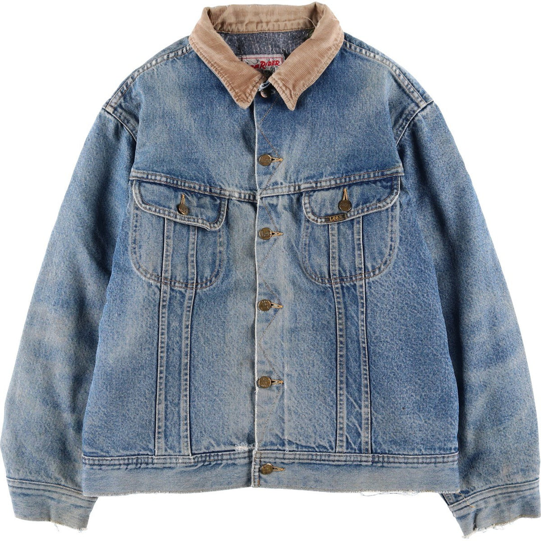 Vintage Lee STORM RIDER denim jacket from the 1980'S and 1990s, size L, men's. unclear blue type Vintage Second Hand